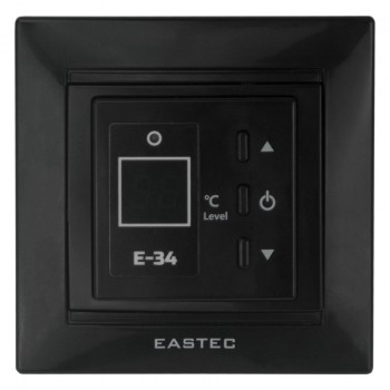 Терморегулятор EASTEC E-34 (черный), встраиваемый