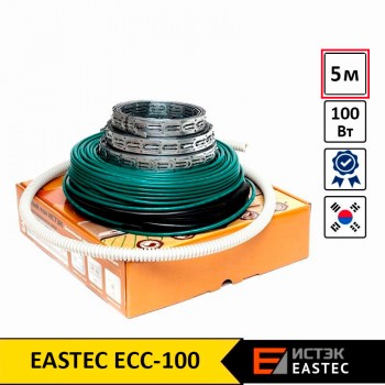 Кабельный электрический тёплый пол EASTEC ECC-100 (100 Вт, 5 метров)