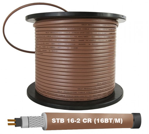 Кабель саморегулирующийся STB 16-2CR (UV), 16 Вт/м (с экраном)